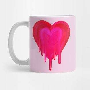 Melting Magenta Painted Heart Mug